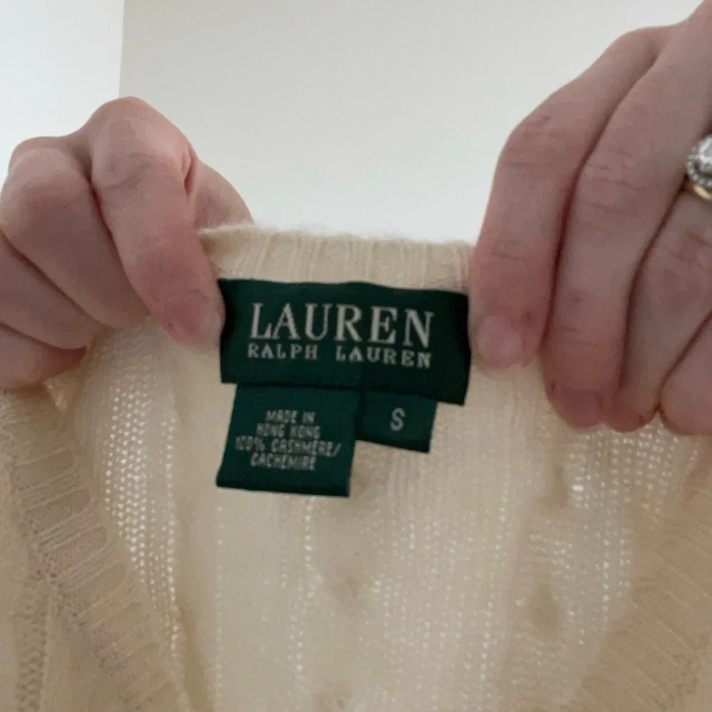 Ralph Lauren Cashmere Cream Cable Knit Sweater - Picture 4 of 4